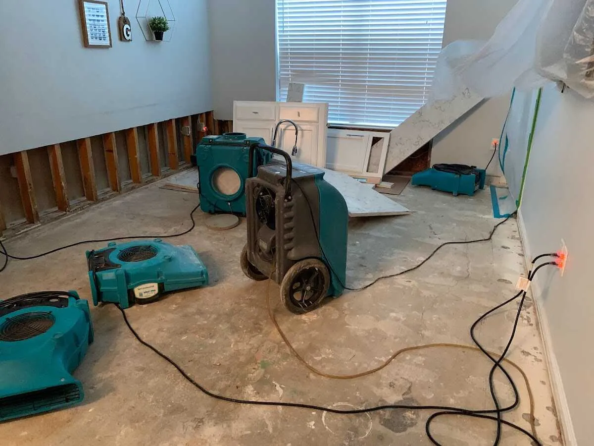 Dehumidifier in flood-cut room for Water Extraction & Removal in Osceola